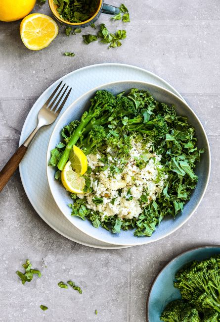 Roasted Cauliflower Kale Salad